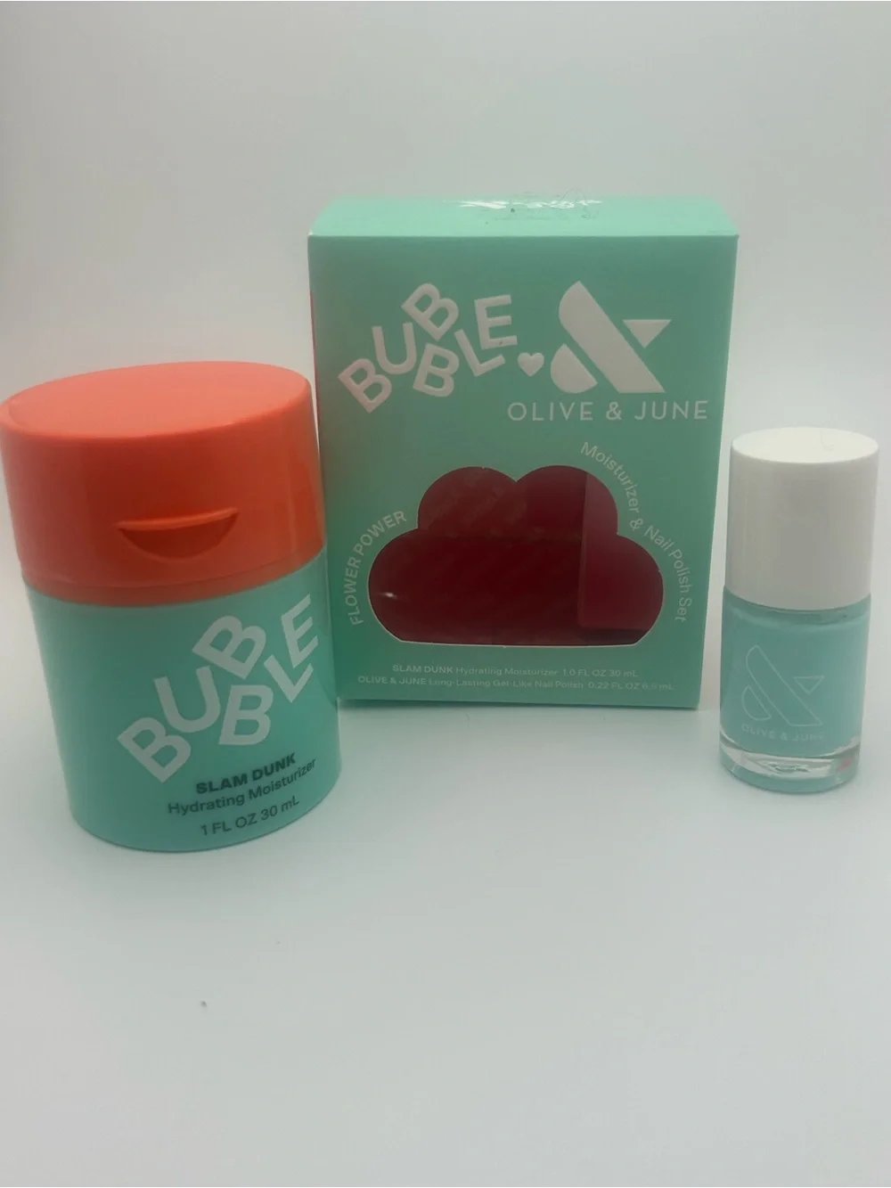 Bubble Nail Polish and Moisturizer Slam Dunk Set - Mint
